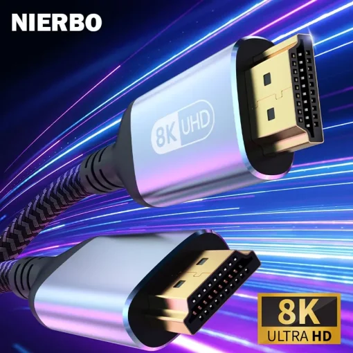 Cable HDMI 2.1 NIERBO - 8K 60Hz, 4K 120Hz, 48Gbps