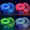 Cable LED 3 EN 1 luminoso para iPhone Samsung Xiaomi