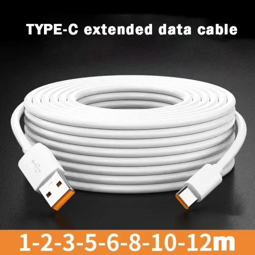 Cable USB C de carga rápida de 66 W, 1 M, 2 M, 3 M, 5 M, 8 M, 10 M, 12 M