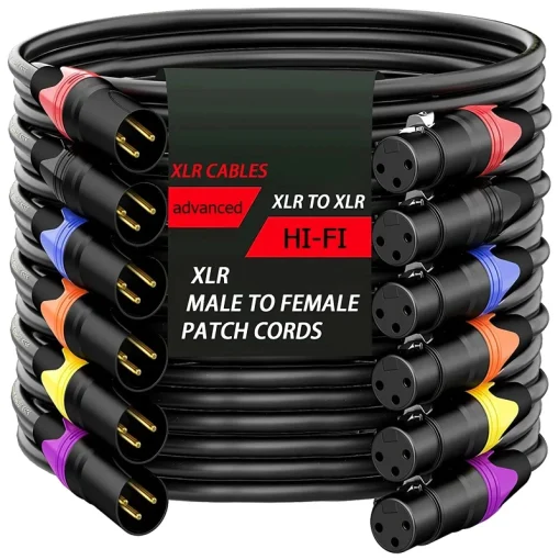 Cable XLR macho a XLR hembra para línea extendida