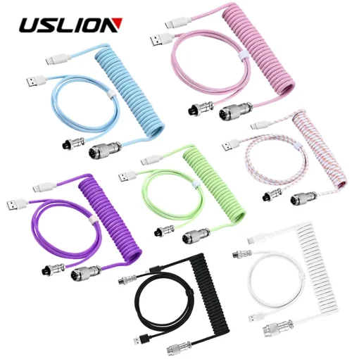 Cable bobinado para teclado mecánico USLION