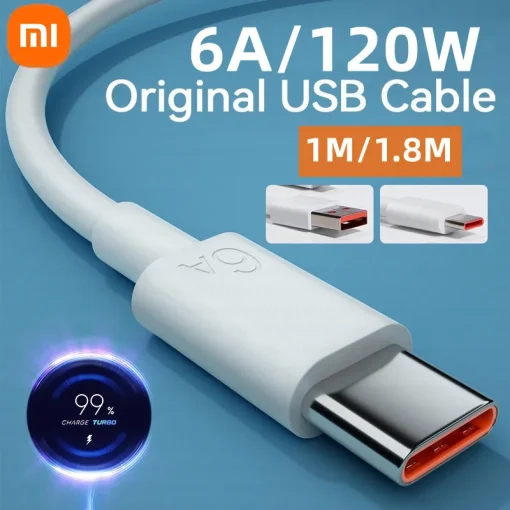 Cable cargador Xiaomi 6A USB tipo C 120W