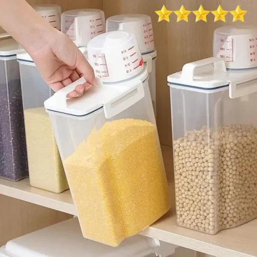 Caja almacenaje arroz y granos 【OFERTA】