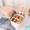 Caja almacenamiento joyas portátil mujer