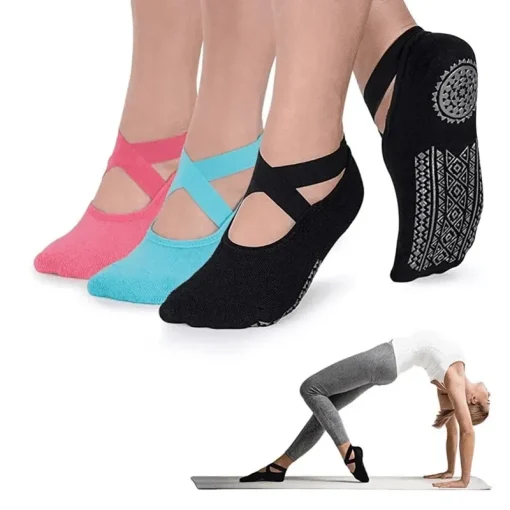 Calcetines antideslizantes de Pilates de alta calidad para mujer