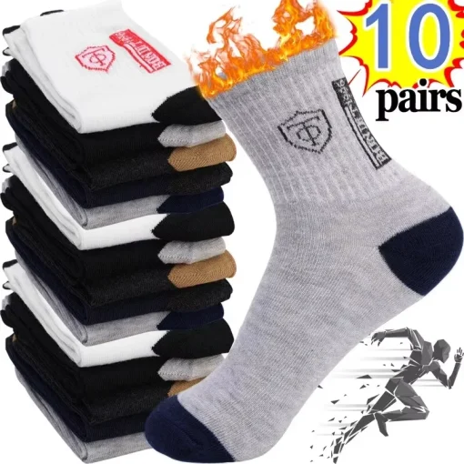 Calcetines deportivos de algodón transpirables (10 pares)