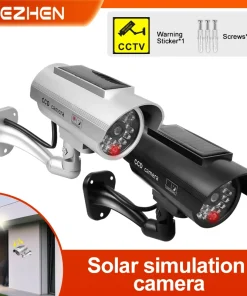 Cámara solar falsa simulada exterior CCTV