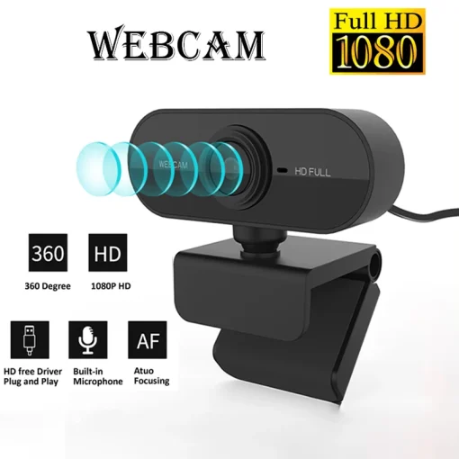 Cámara web mini Full HD 1080P PC con micro