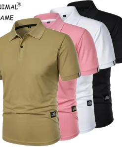 Camiseta Polo Color Sólido Nueva Manga Corta