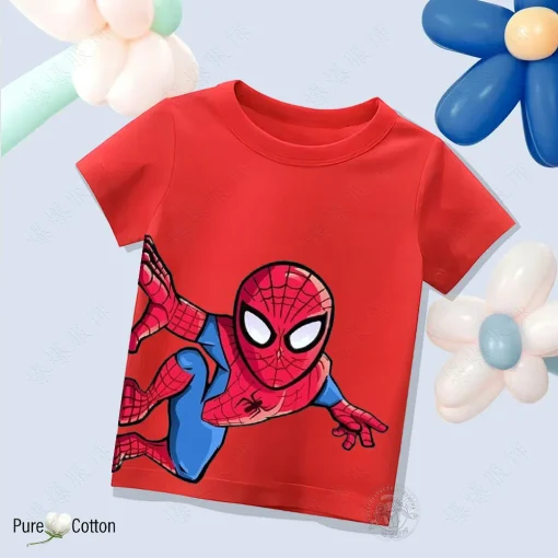 Camiseta de algodón puro para niños impresa en 2D