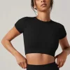 Camiseta deportiva top sin costuras para yoga para mujer