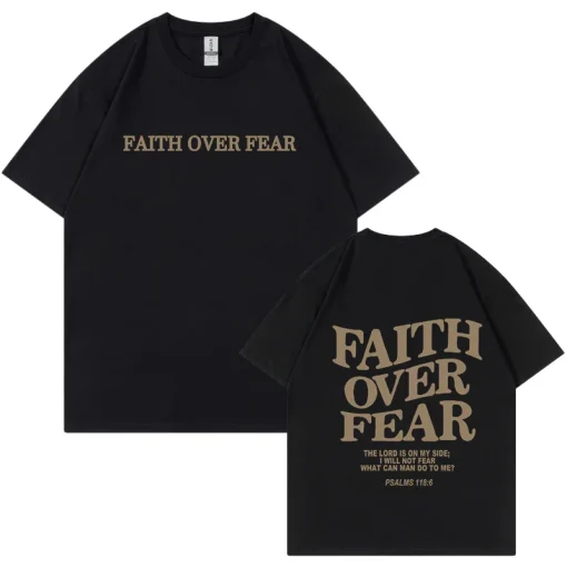 Camiseta hombre hip hop estampado Fear