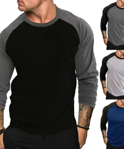 Camiseta nueva informal moda manga larga hombre