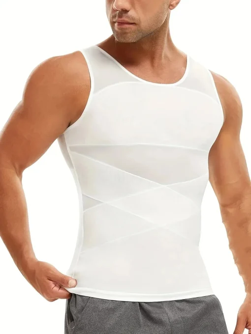 Camiseta sin mangas adelgazante y transpirable para hombre