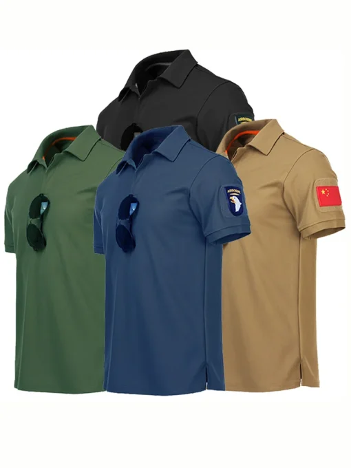 Camiseta táctica militar transpirable para exteriores