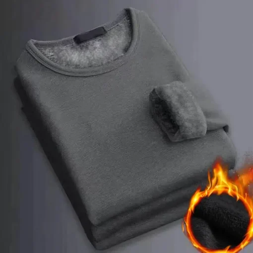 Camiseta térmica de invierno de manga larga para hombre