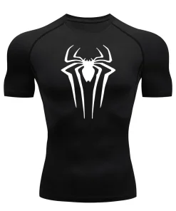 Camisetas de Compresión Spider Print para Hombres