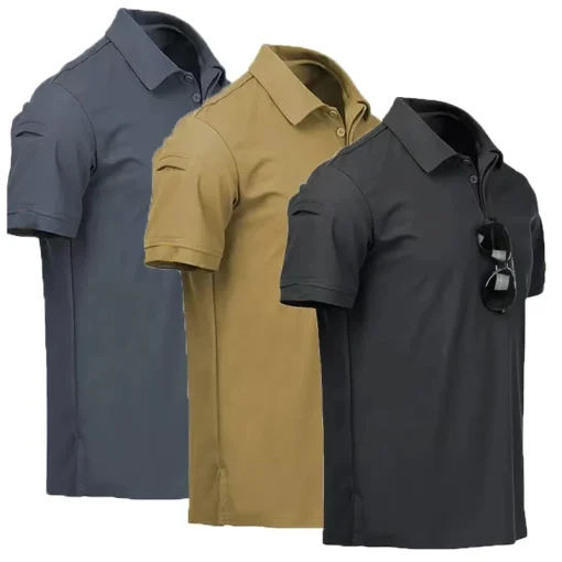 Camisetas tácticas de secado rápido para hombre de verano