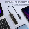 Carcasa SSD PCIe NGFF SATA Dual SSD M.2 NVME