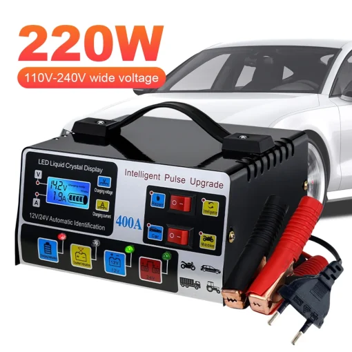 Cargador Batería Coche 1224V 400A Automático