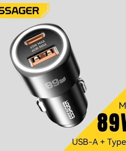 Cargador USB C Essager para coche 89 W