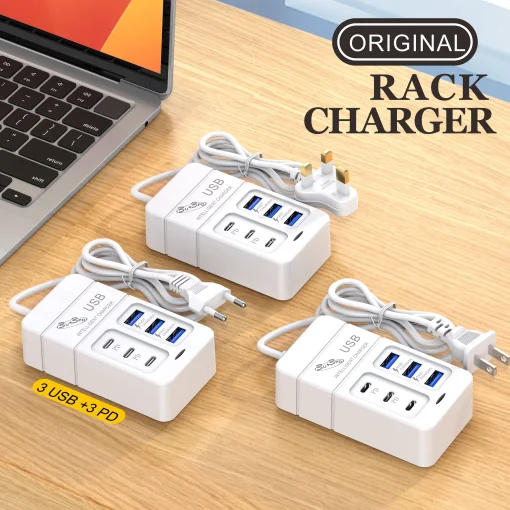 Cargador USB multiportual de 35 W de carga rápida PD tipo C