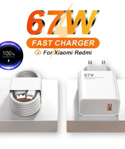 Cargador USB rápido 6A 67W para Xiaomi Redmi