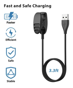 Cargador de base con clip para cable de carga USB de 1 m para Suunto