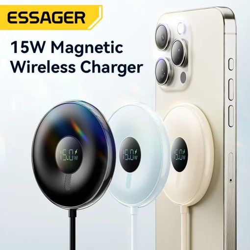 Cargador inalámbrico magnético Essager de 15 W