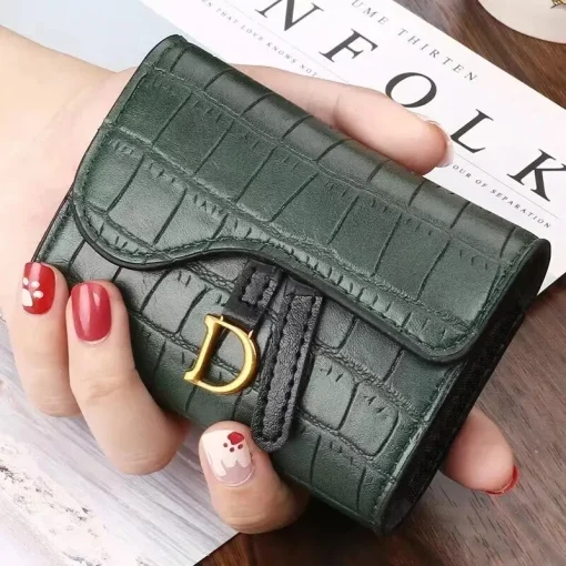 Cartera de lujo para mujeres, tarjetero corto