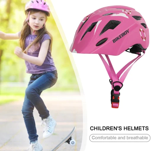 Casco ciclista para niños con luz trasera