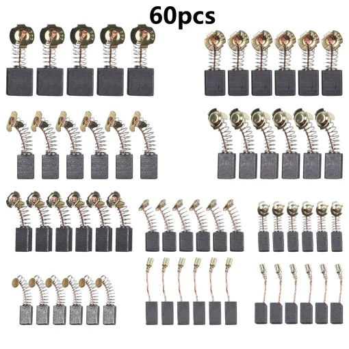 Cepillos de carbono de 10 tamaños y 60 piezas