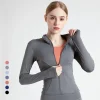 Chaquetas de Mujer Ajuste Abrigo Mujer Cremalleras Yoga