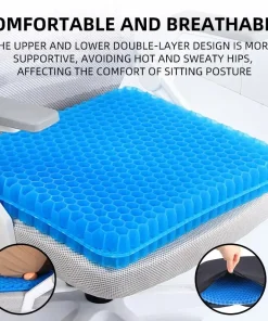 Cojín de asiento de Gel transpirable diseño panal para alivio presión