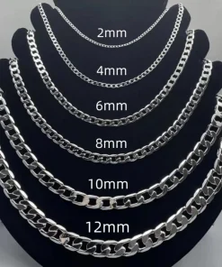 Collar de cadena para hombres de plata esterlina 925