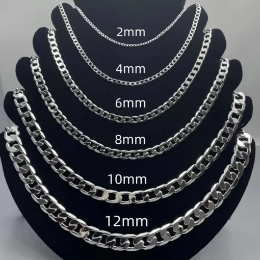 Collar de cadena para hombres de plata esterlina 925