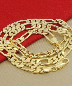 Collar de oro Figaro de 24'' 8mm para hombre