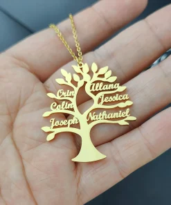 Collar personalizado con nombre de Árbol de la Vida