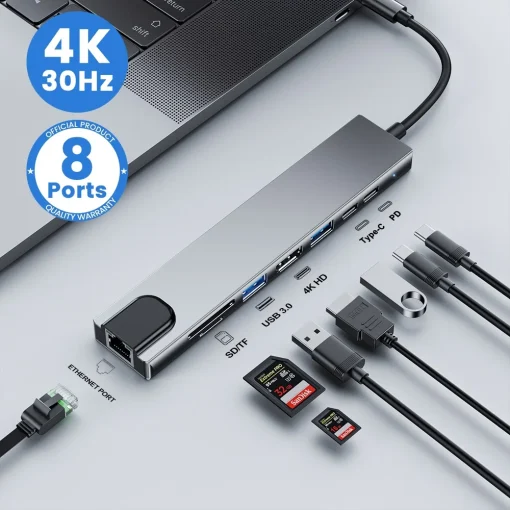 Concentrador USB C Thunderbolt 3