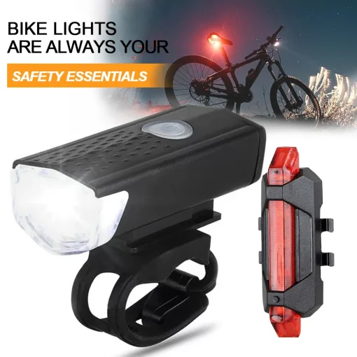 Conjunto de luz para bicicleta recargable USB