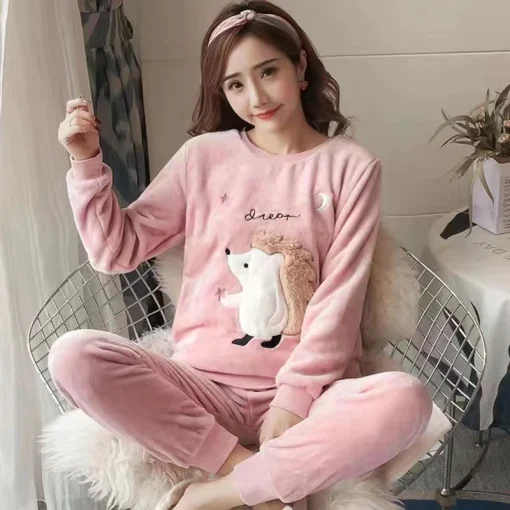 Conjunto de pijama de mujer invierno otoño