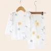 Conjunto de pijamas de algodón suave y transpirable para bebés y niños