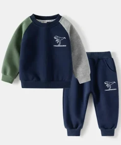 Conjunto de ropa infantil para niños, primavera y otoño