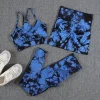 Conjunto deportivo sin costuras de 123 piezas y pantalones tie dye