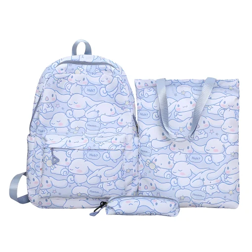 Conjunto mochila Sanrio Cinnamoroll, Hello Kitty, 3pz.