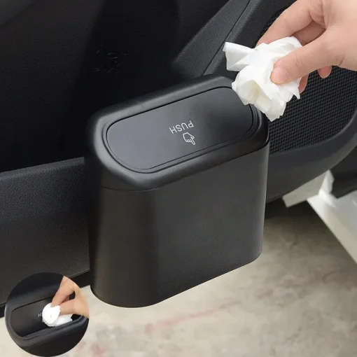 Contenedor de basura para coche portátil