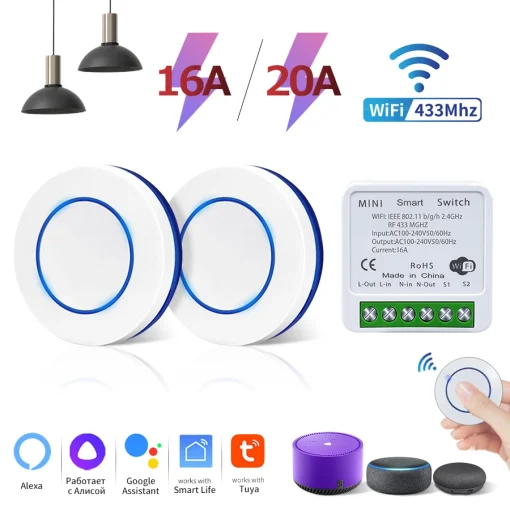 Control Intelig. Tuya WiFi RF 433MHz