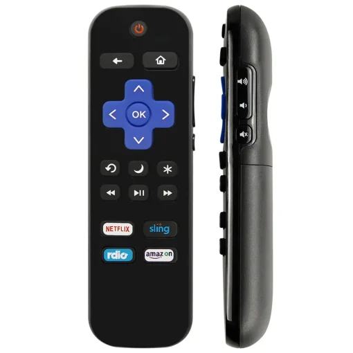 Control remoto RK-NSRA ROKU TV con botón de volumen y encendido