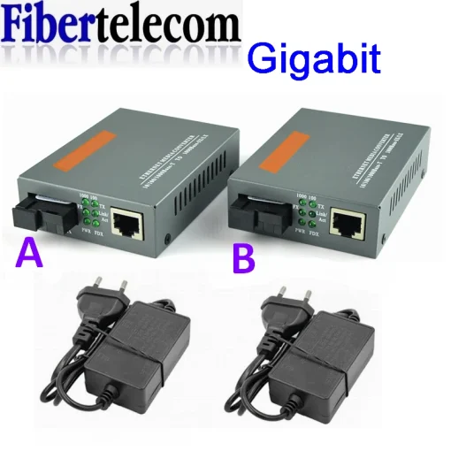 Conversor de medios de fibra óptica Gigabit HTB-GS-03