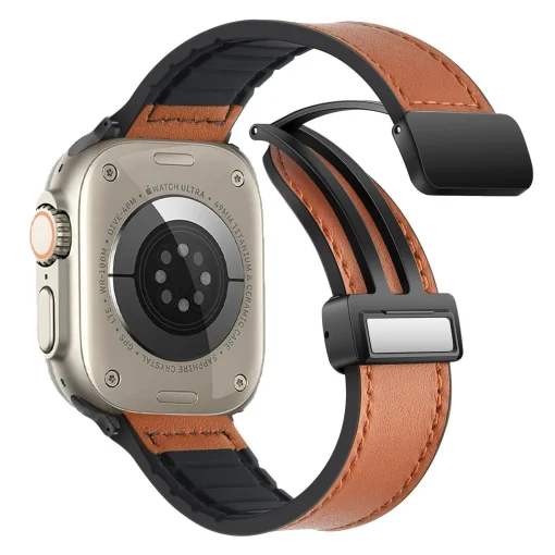 Correa de silicona + cuero para Apple Watch Ultra